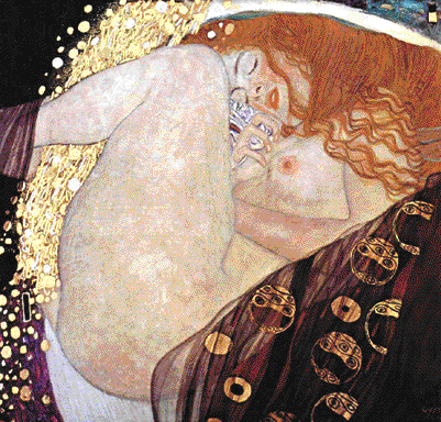 "Danae". Obra de Gustav Klimt.