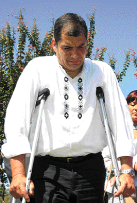 Presidente Correa. Se refirió a Uruguay en su audición radial.