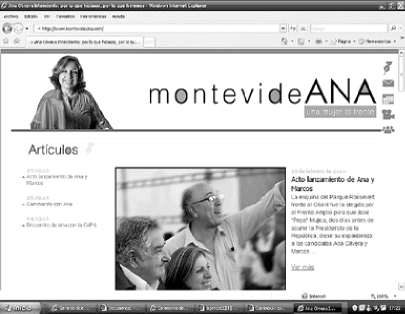 Desde la web. Ya está en pleno funcionamiento la página web de la campaña: www.montevideana.com.